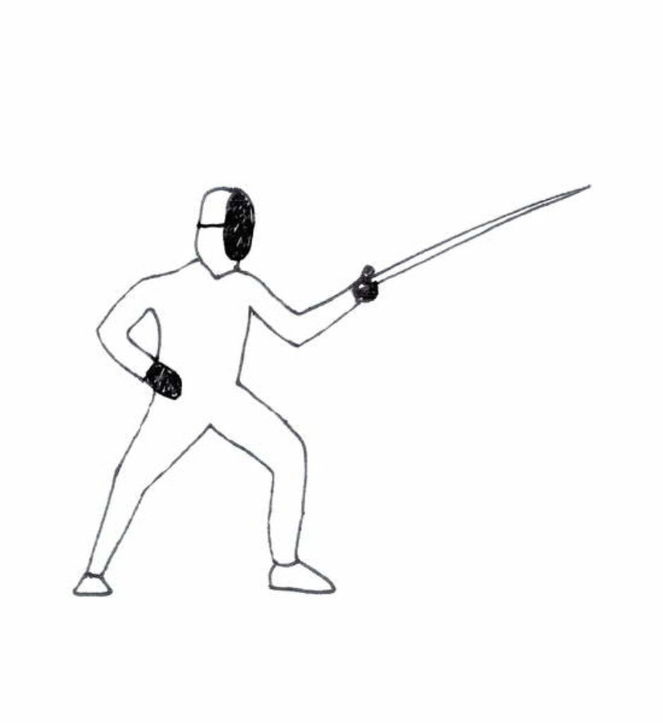 Detail of Fencer by Daisy de Villeneuve