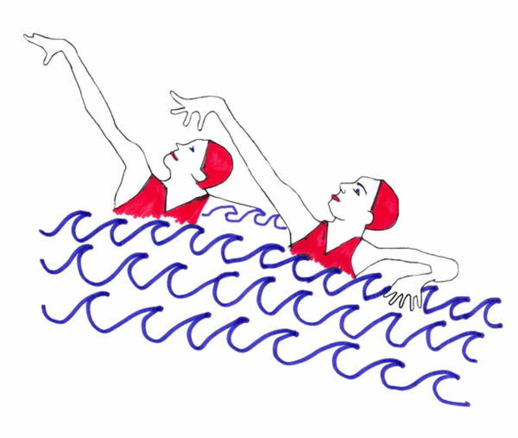 Detail of Synchronised Swimmers by Daisy de Villeneuve