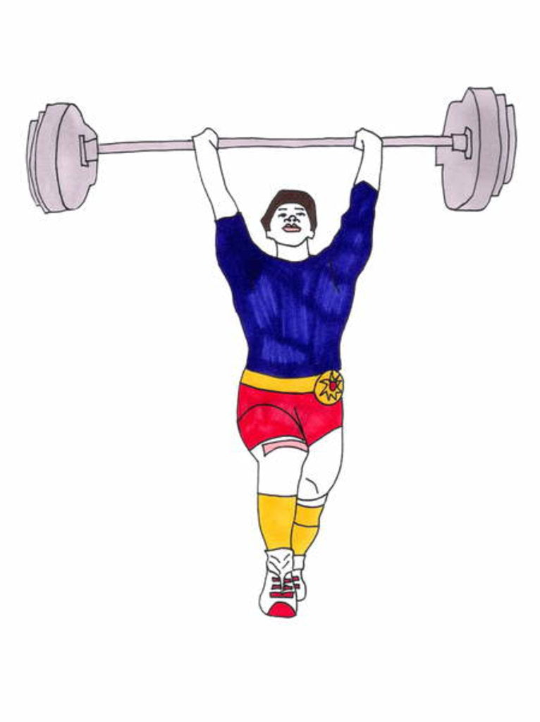 Detail of Weight Lifter by Daisy de Villeneuve