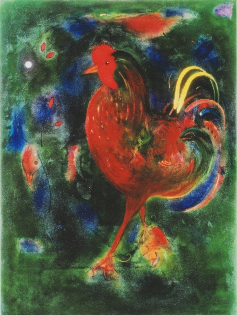 Detail of Cockerel, 2005 by Jane Deakin