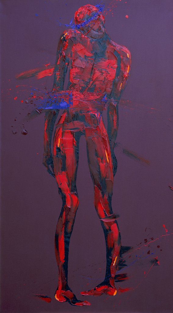 Detail of Jesus accepts His Cross - Station 2, 2005 by Penny Warden