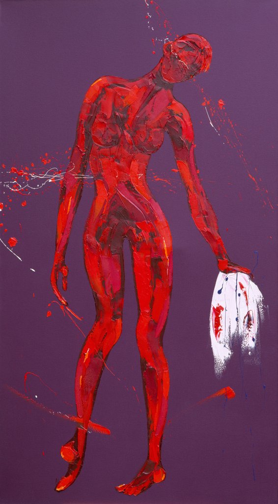 Detail of Veronica Wipes the Face of Jesus - Station 6, 2005 by Penny Warden