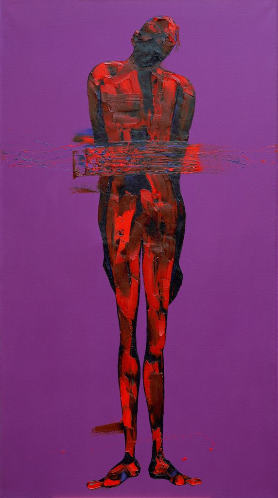 Detail of Jesus in the Tomb - Station 14, 2005 by Penny Warden