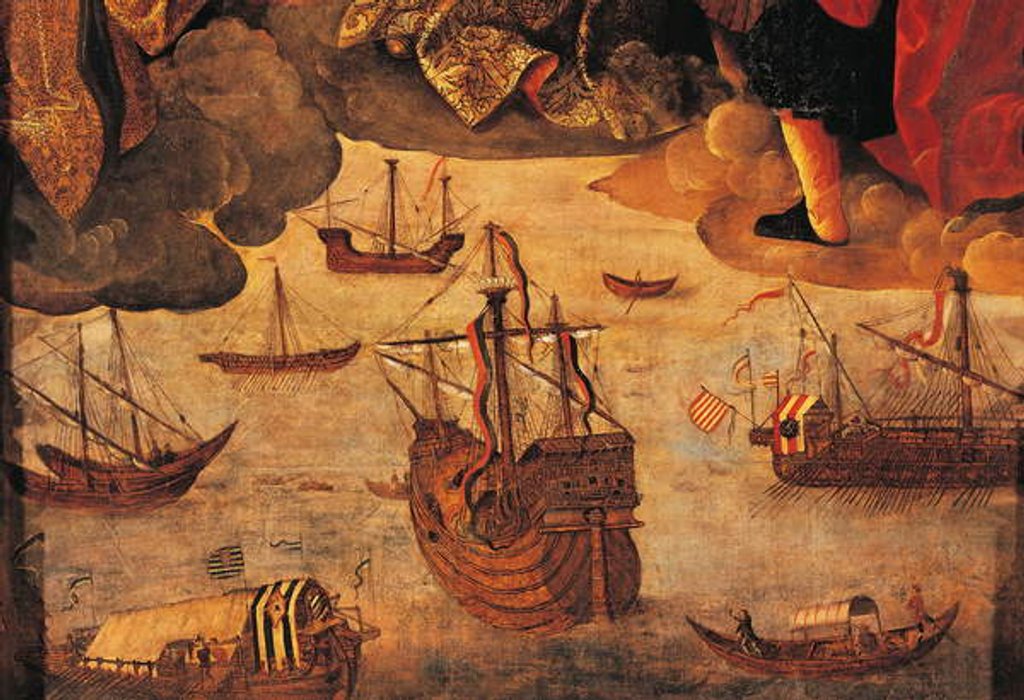 Detail of Spanish Caravel, 1531-36 by Alejo Fernandez