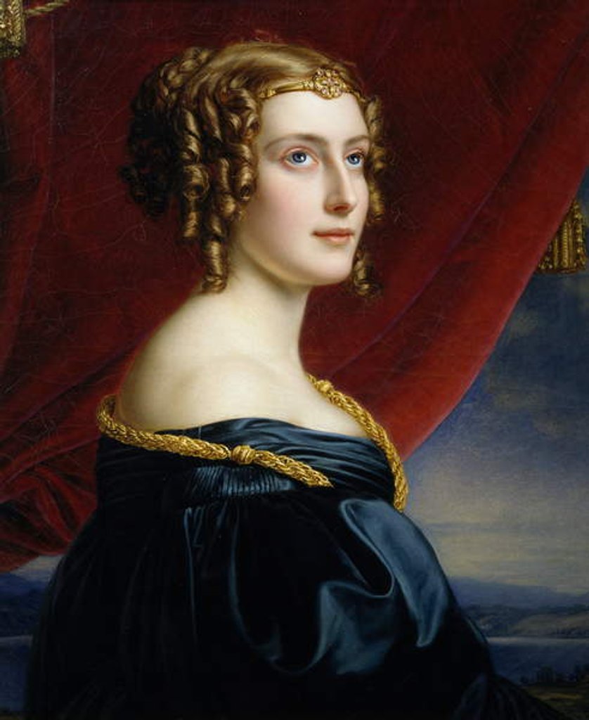 Detail of Portrait of Lady Jane Ellenborough, 1831 by Joseph Carl Stieler