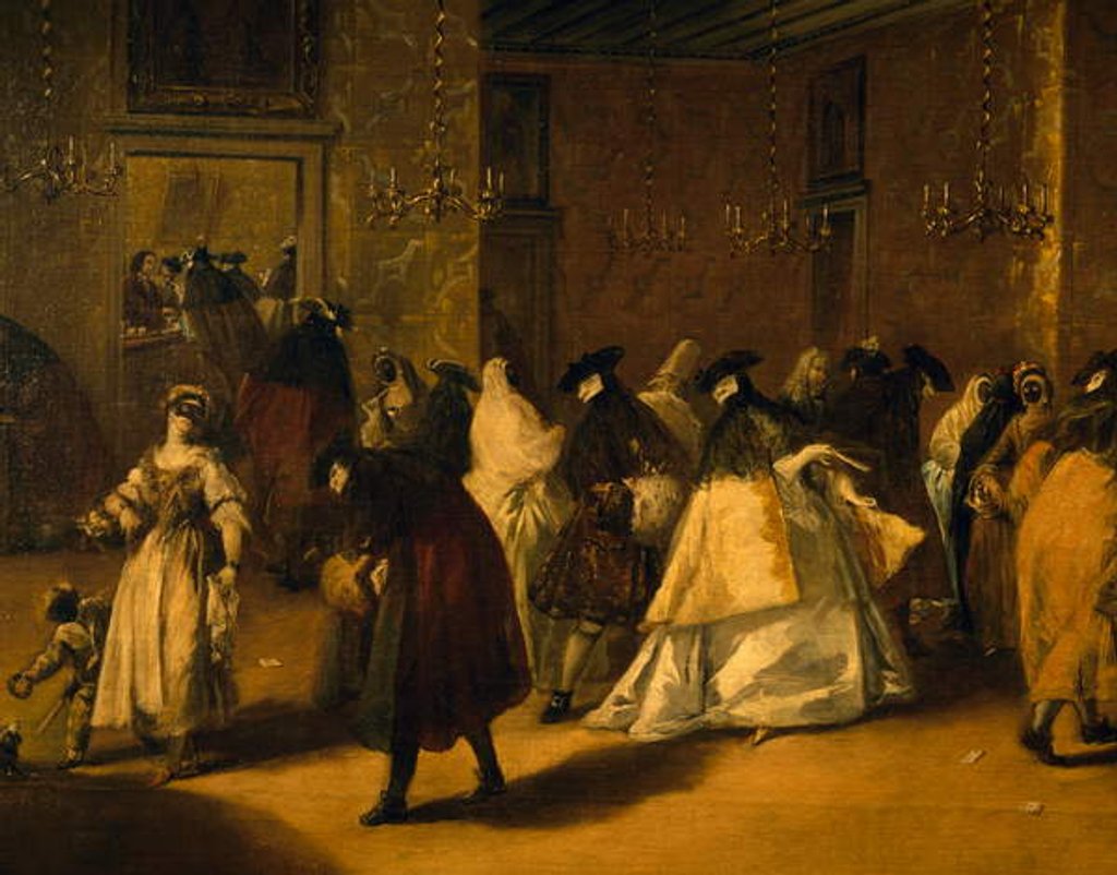 Detail of Il ridotto, 1755 by Francesco Guardi