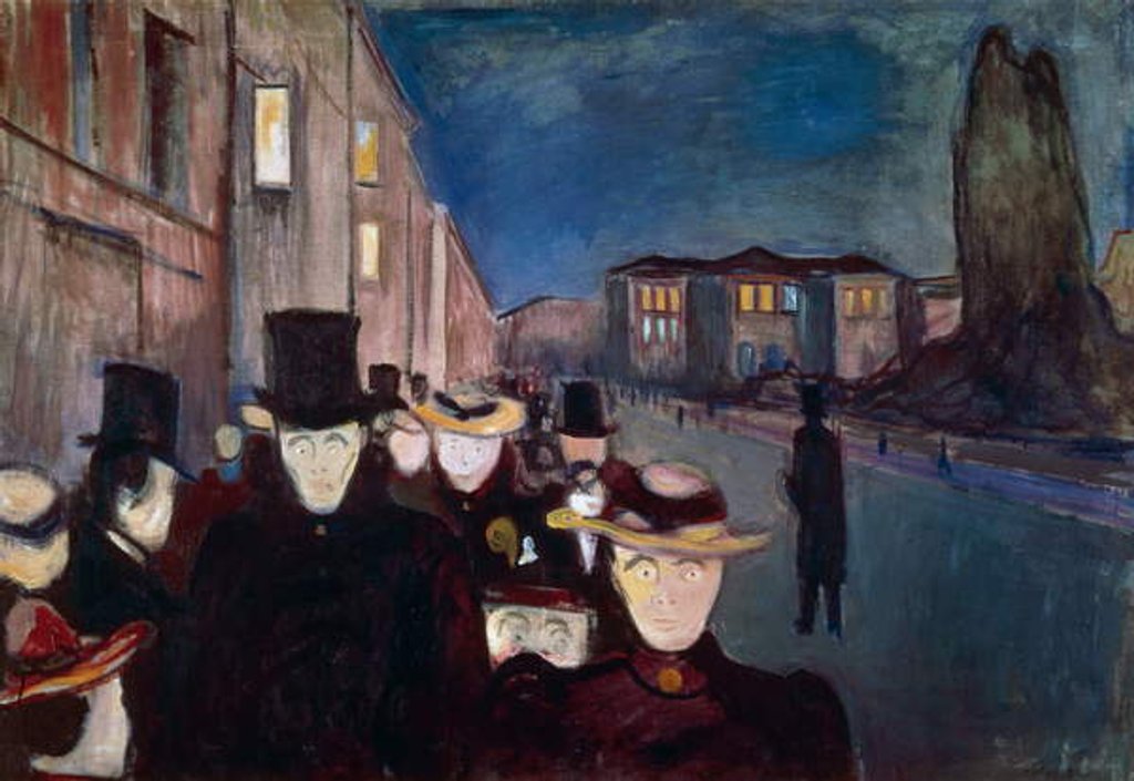 Detail of Evening on Karl Johan, 1892 by Edvard Munch