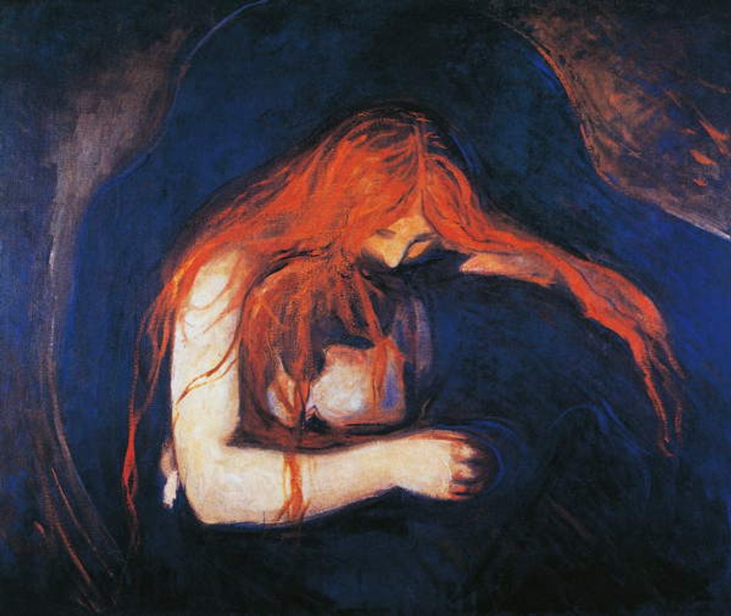 Detail of Vampire, 1893-1894 by Edvard Munch