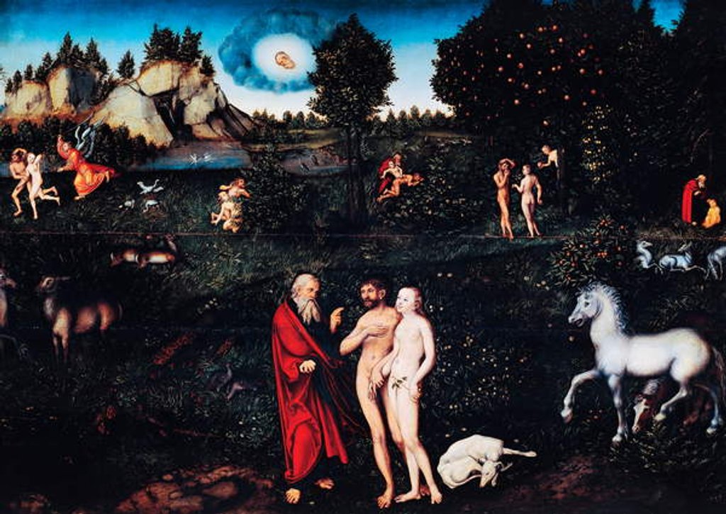 Detail of Paradise, 1530 by Lucas the Elder Cranach
