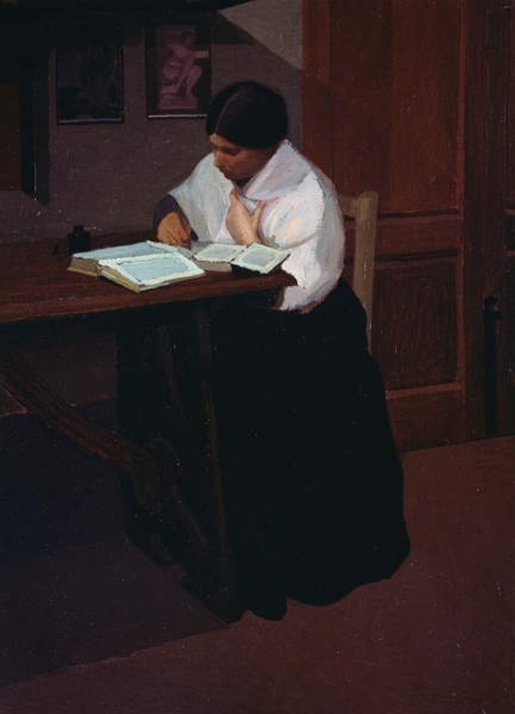Detail of Woman writing, 1908 by Oscar Ghiglia