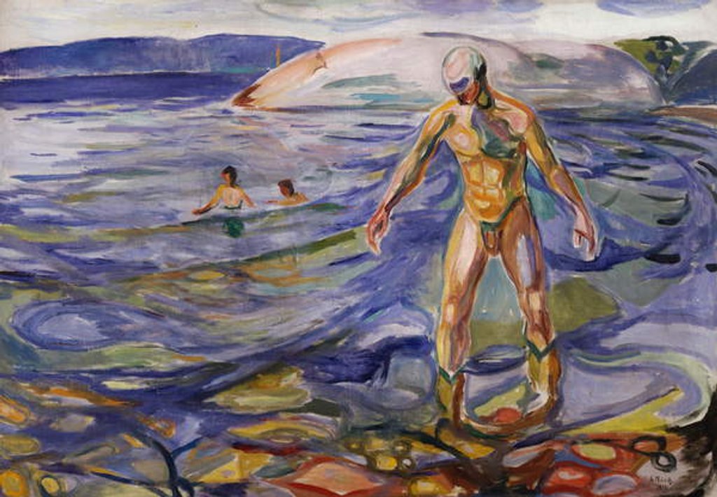 Detail of Bathing man, 1918 by Edvard Munch