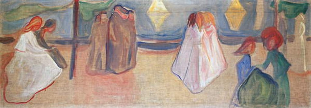 Detail of Summer night, 1906-1907 by Edvard Munch