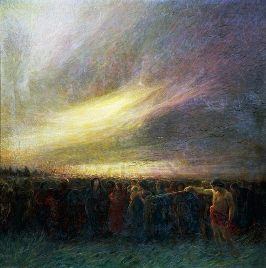 Detail of Migrations of men, 1904, by Plinio Nomellini by Plinio Nomellini