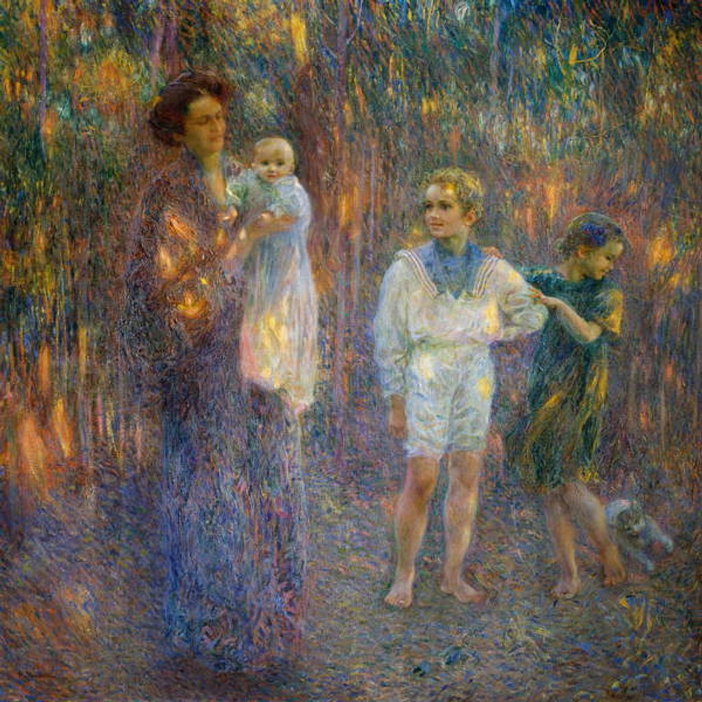 Detail of Younger sister, 1911, by Plinio Nomellini by Plinio Nomellini