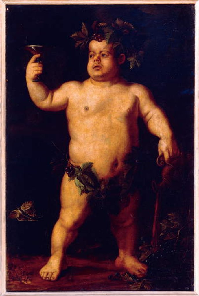 Detail of Portrait of the dwarf Morgante as Bacchus by Agnolo di Cosimo Bronzino