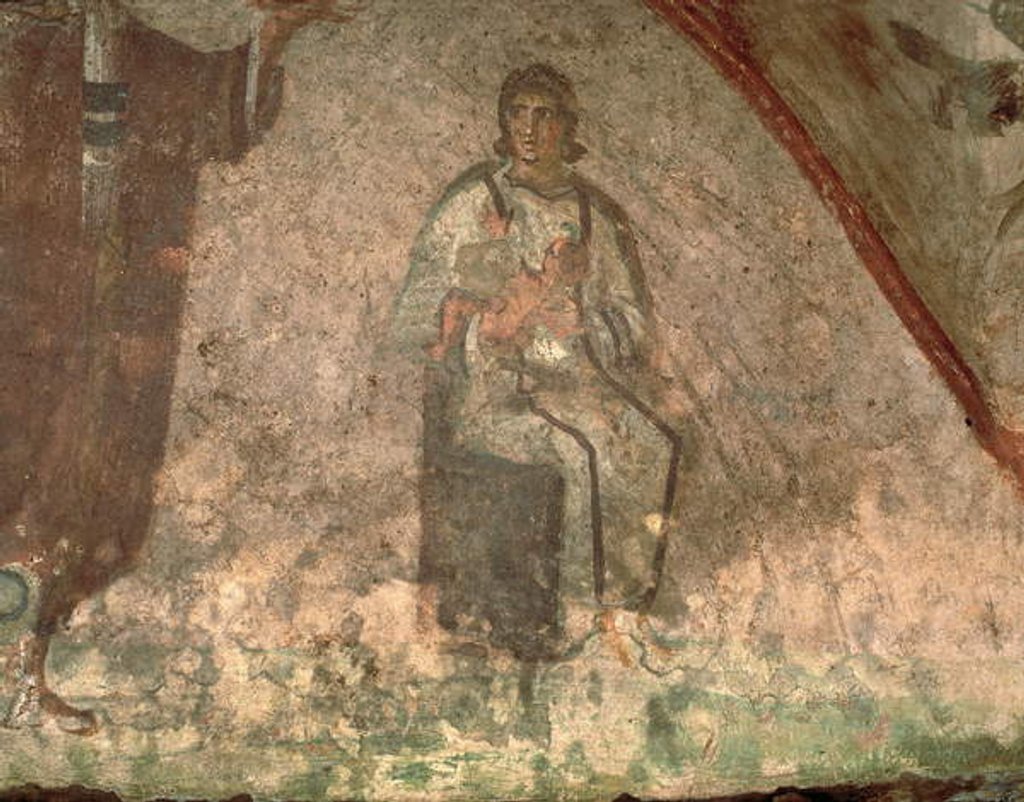 Detail of Mother and Child, Cubiculum of the Velatio by Roman