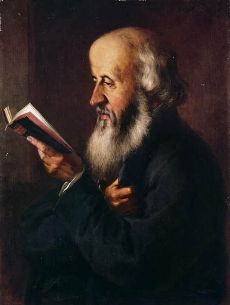 Detail of Portrait of William Barnes, English writer, poet and philologist, c.1870 by George Stuckey