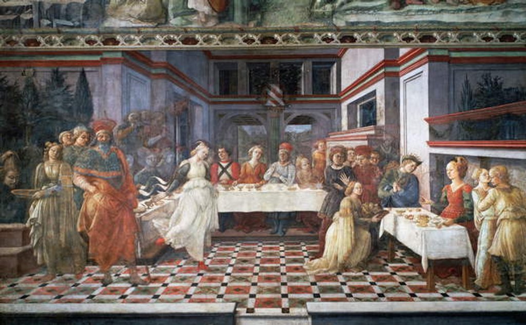 Detail of Herod's Banquet or Dance of Salome by Filippino Lippi