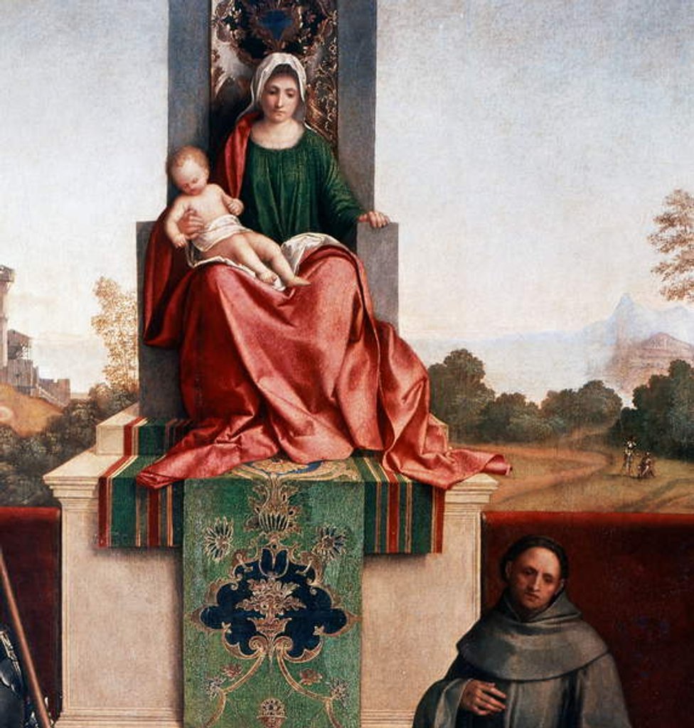 Detail of Madonna and Child between Saint Nicasius and Saint Francis, also known as Castelfranco Madonna, c.1502 by Giorgione