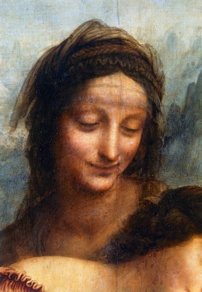 Detail of The face of St Anne by Leonardo da Vinci