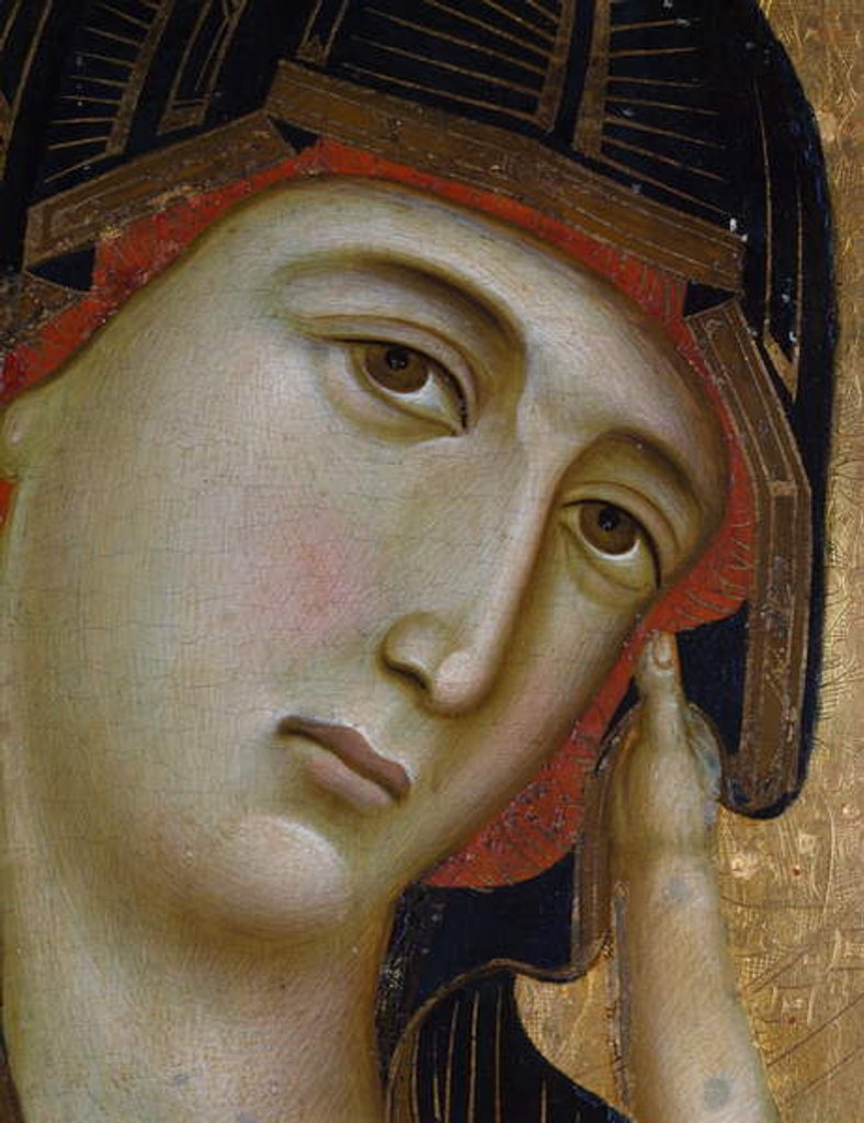 Detail of Crevole Madonna, 1283-1284 by Duccio di Buoninsegna