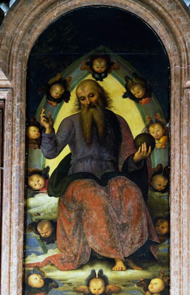 Detail of God the Father Blessing by Pietro Perugino