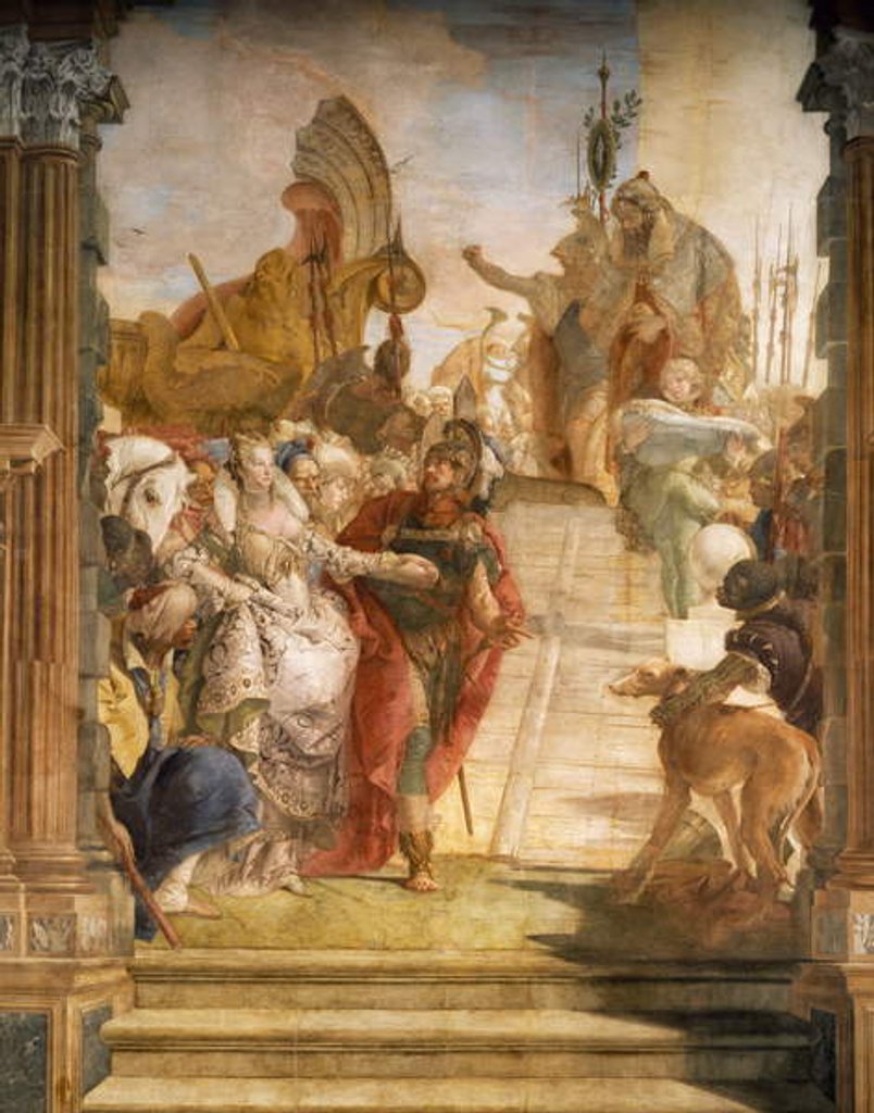 Detail of The Meeting of Marc Anthony and Cleopatra, detail, 1746-1747 by Simone II Baschenis