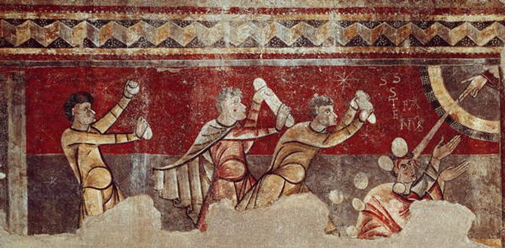 Detail of The Stoning of Saint Stephen, c.1100 by Catalan School