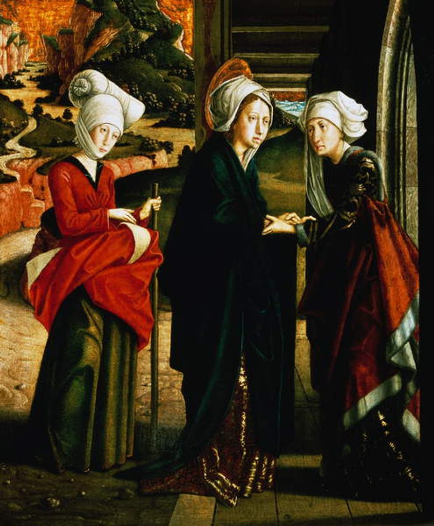 Detail of Visitation of Mary by Michael Pacher