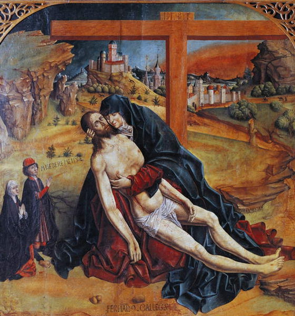 Detail of The Pieta, 1465-1470 by Fernando Gallego