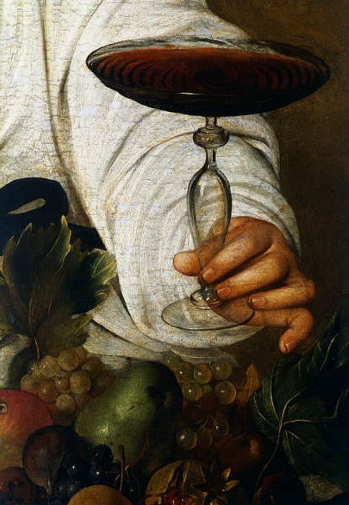 Detail of The Young Bacchus, c.1596 by Michelangelo Merisi da Caravaggio