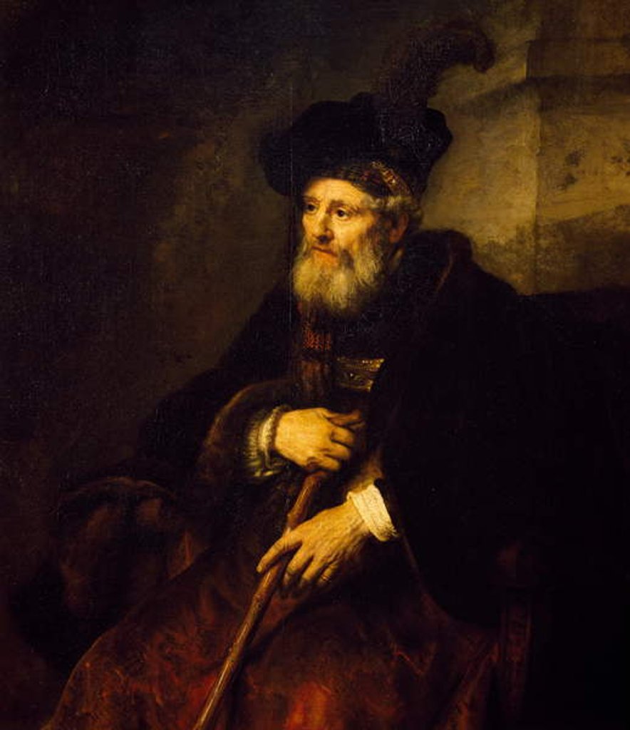 Detail of Portrait of an Old Man, 1645 by Rembrandt Harmensz. van Rijn