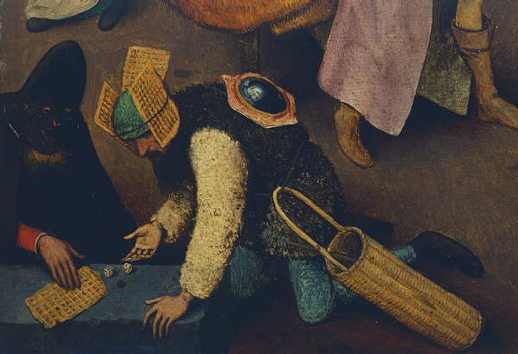 Detail of Dice players, detail from Fight between Carnival and Lent, 1559 by Pieter the Elder Bruegel