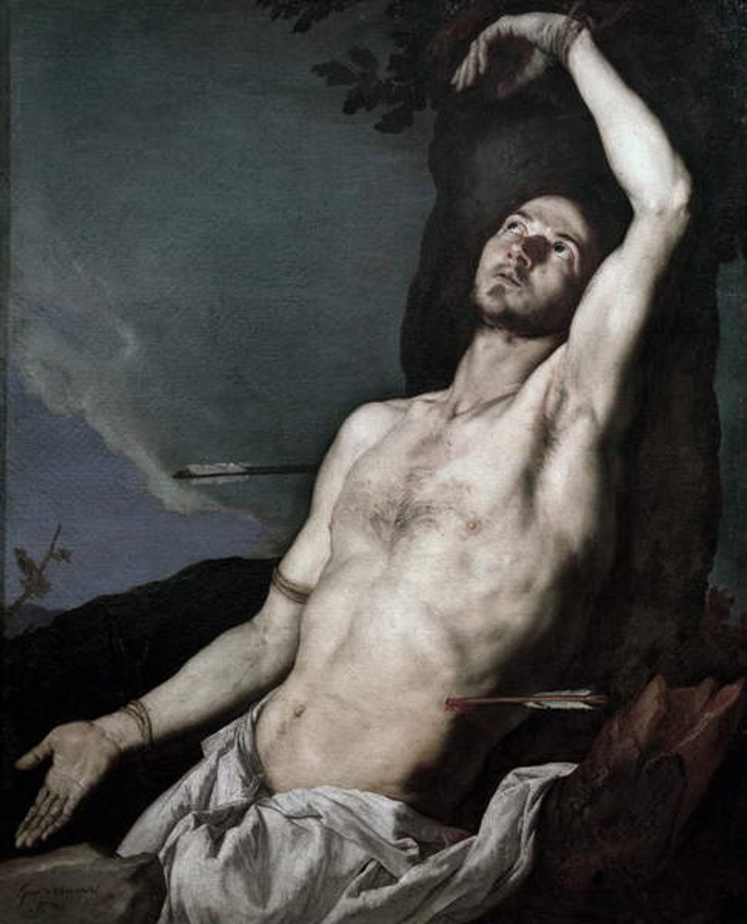Detail of St Sebastian, 1651 by Jusepe de Ribera