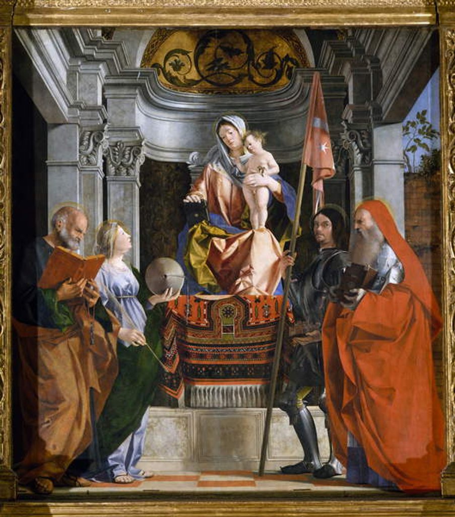 Detail of Madonna with Child and Saints, detail from Santa Cristina al Tiverone Altarpiece, 1505 by Lorenzo Lotto