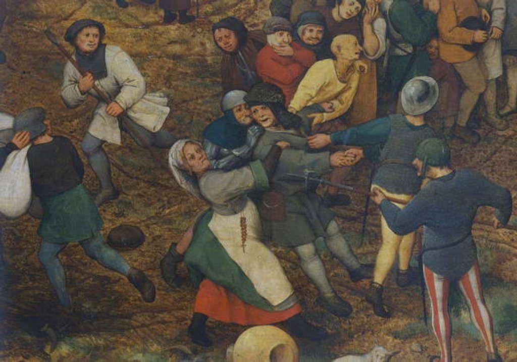 Detail of Procession to Calvary, 1564, detail by Pieter the Elder Bruegel