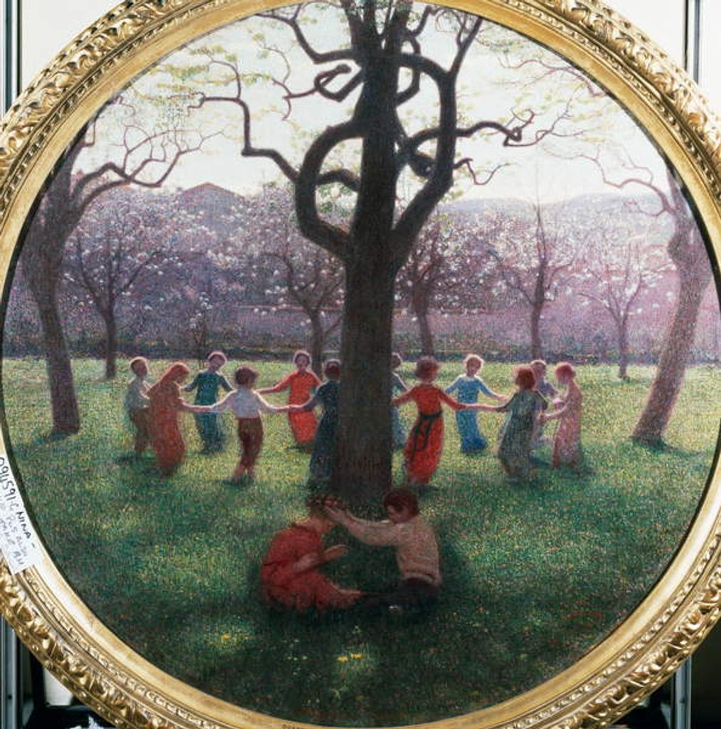 Detail of Spring Idyll, 1896-1901 by Giuseppe Pellizza da Volpedo