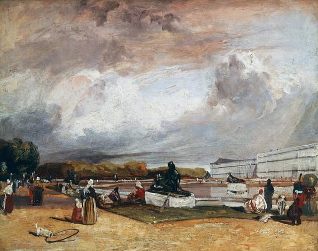Detail of The Water parterres at Versailles, 1826 by Richard Parkes Bonington
