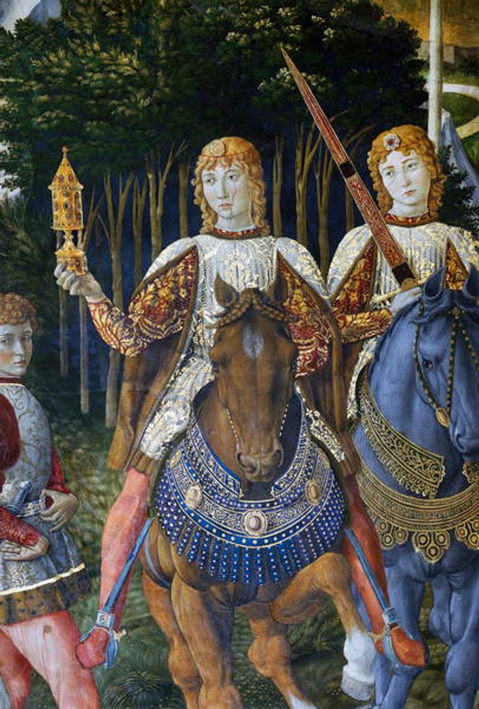 Detail of The Procession of the Magi, detail, 1459 by Benozzo di Lese di Sandro Gozzoli