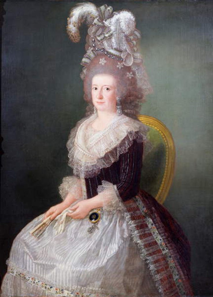 Detail of Portrait of the Marquise de San Andres, c.1785 by Augustin Esteve y Marques