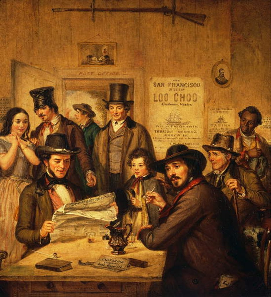 Detail of California News, 1860 by William Sidney Mount