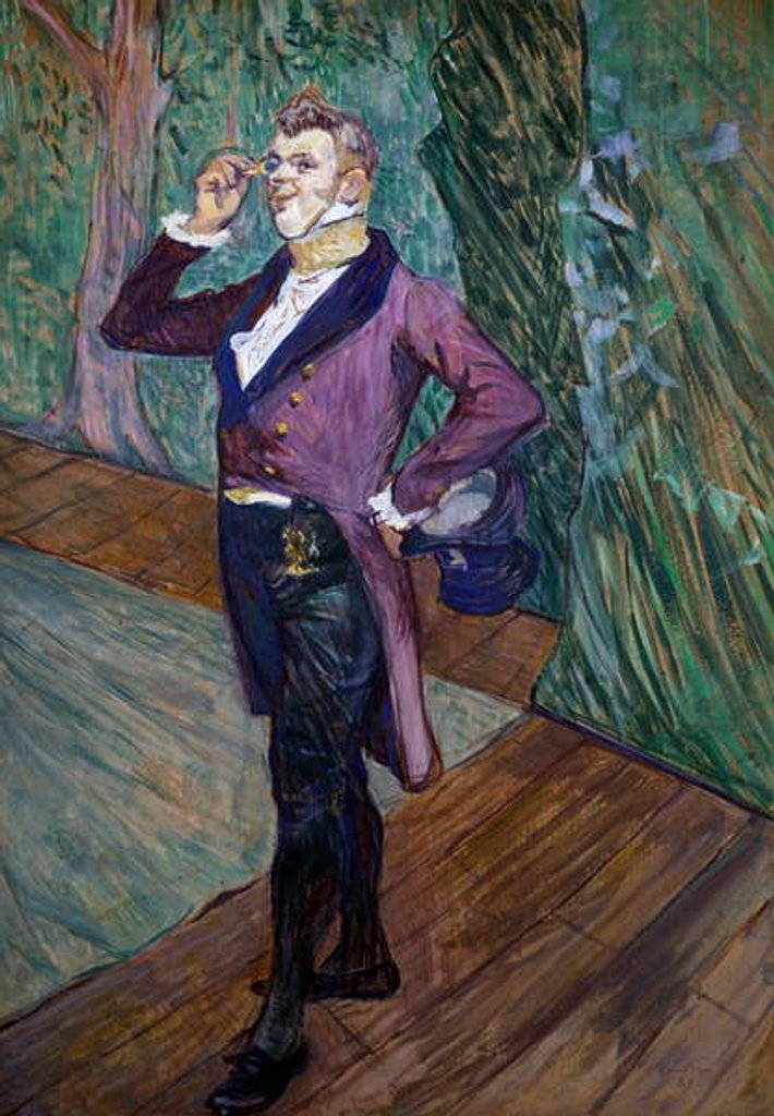 Detail of Henry de Samary, actor of Comedie Francaise, 1889 by Henri de Toulouse-Lautrec