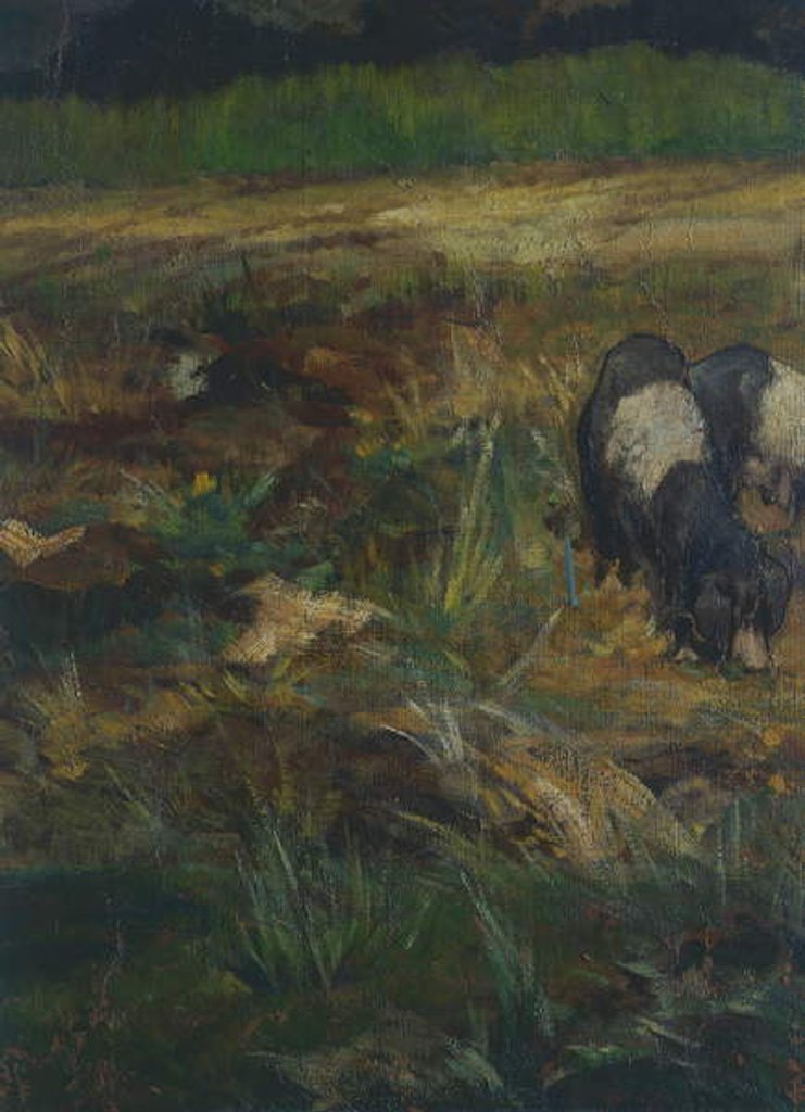 Detail of Tuscan Maremma, detail by Giovanni Fattori