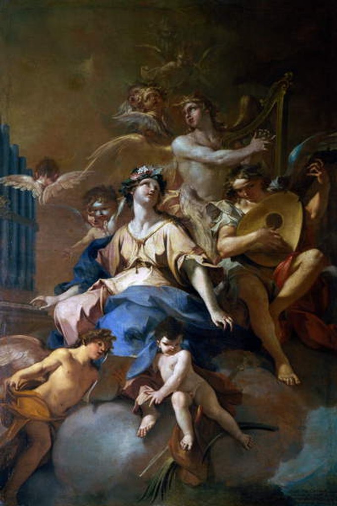 Detail of Glory of St Cecilia with musical angels, c.1720 by Sebastiano Galeotti