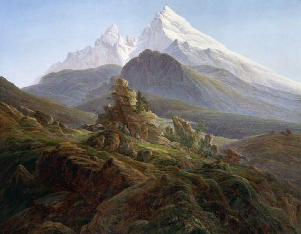 Detail of The Watzmann, 19th century by Caspar David Friedrich