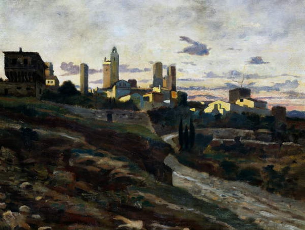 Detail of San Gimignano, 1862-1863 by Stanislao Pointeau