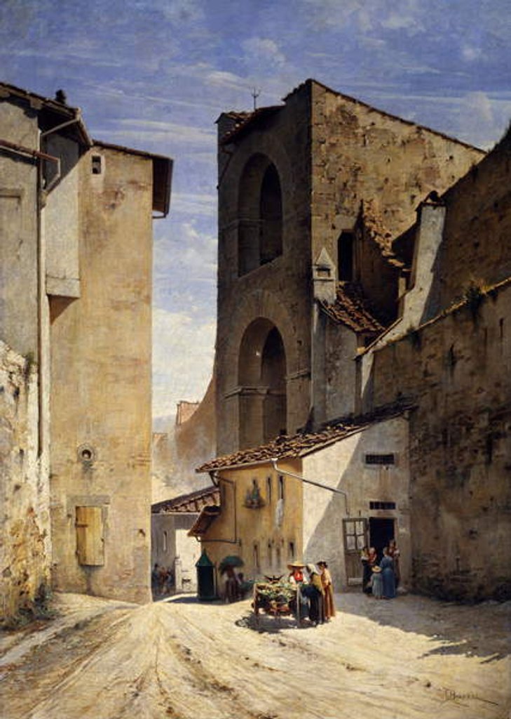 Detail of Porta San Niccolo in Florence by Odoardo Borrani
