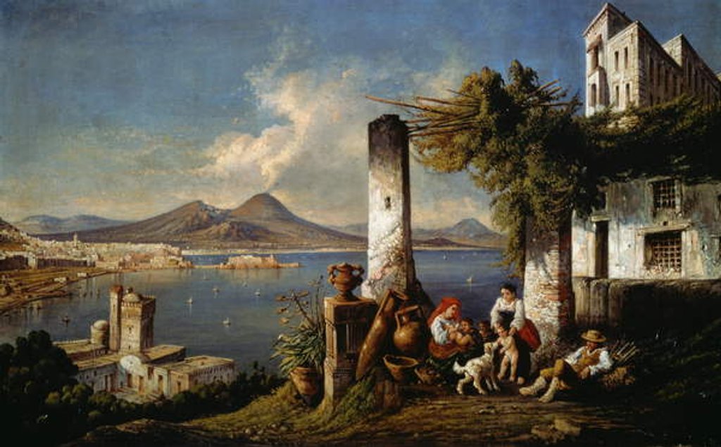 Detail of Naples seen from Posillipo by Consalvo Carelli