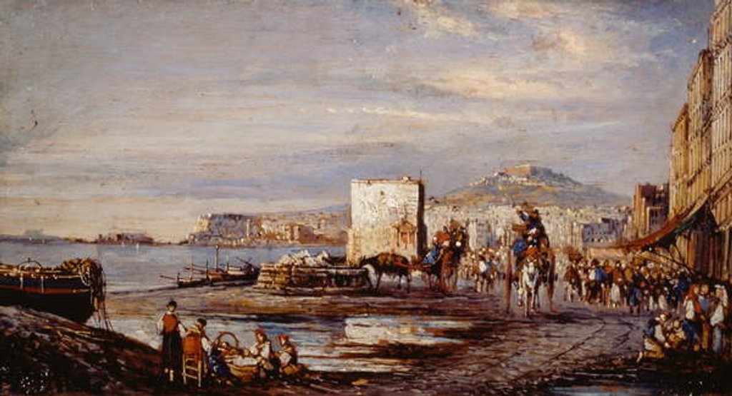 Detail of Naples from the Marinella by Consalvo Carelli