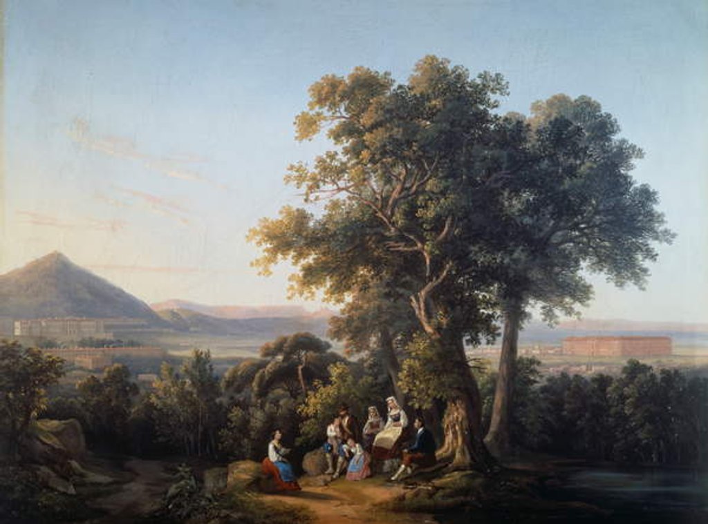 Detail of The Caserta plain, 1860 by Alessandro Fergola